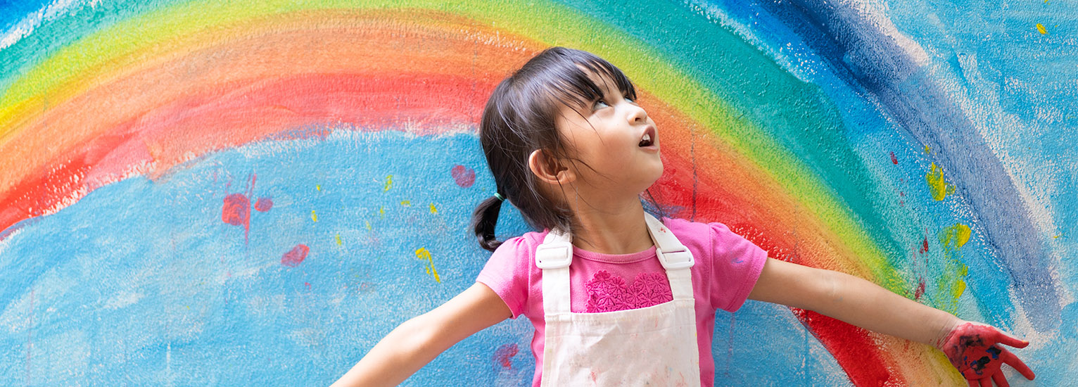 Girl with Rainbow